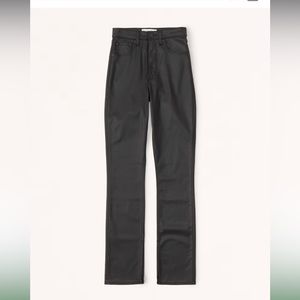 Abercrombie & fitch the 90’s slim straight ultra high rise Black With Vent Hem
